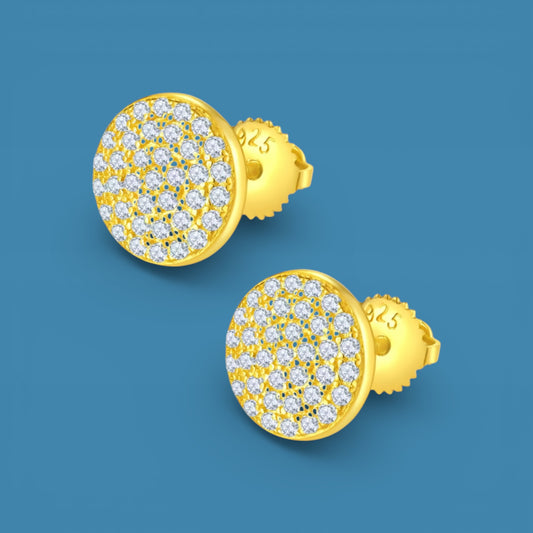 0.6Ct (Each) Moissanite Diamond Stud Earrings | S925 Silver Yellow Gold Plated Screws