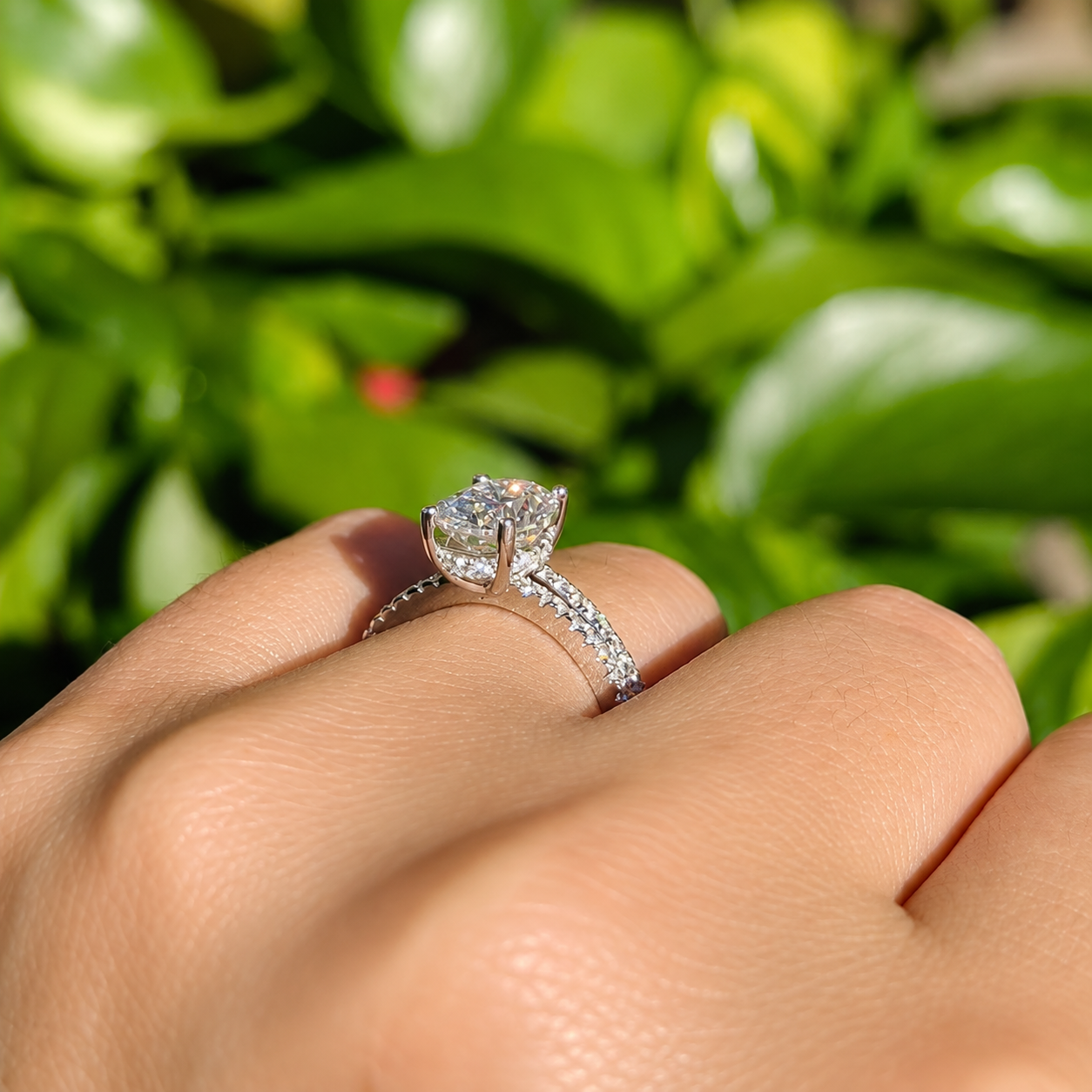 2.19ct Oval Moissanite Wedding Band Set | S925 Silver | VVS1 | 2 Rings