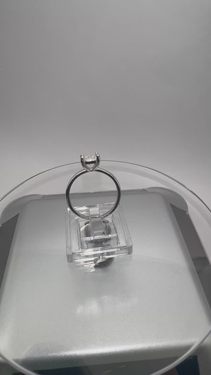 Princess Cut 1ct Moissanite Diamond S925 Silver Ring,