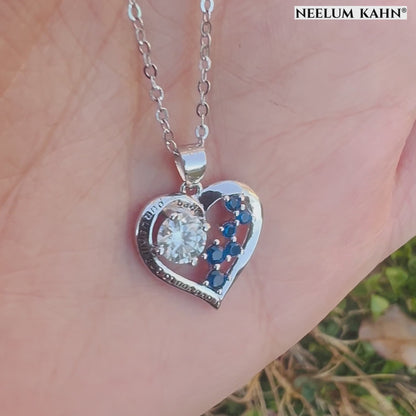 0.5ct Moissanite Heart Necklace | S925 Silver | VVS1 | 18.2" Chain
