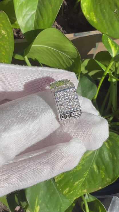 925 Sterling Silver Zircon Ring for Men - With free ring box and ring box engraving