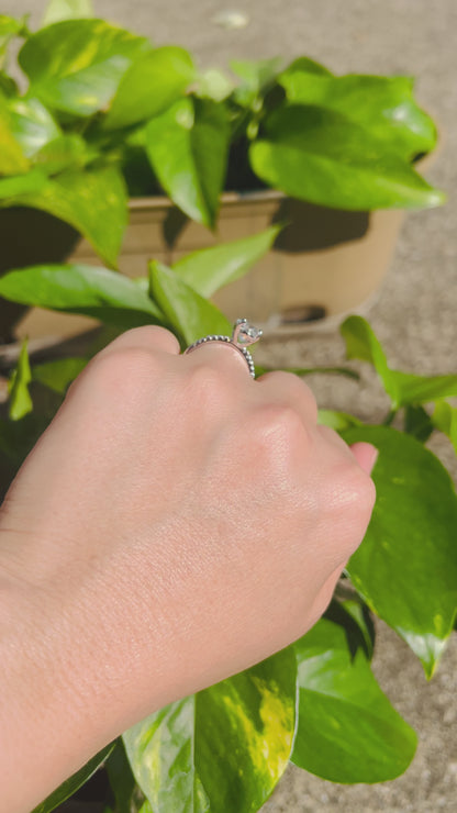 Oval cut 3Ct Moissanite Diamond Ring