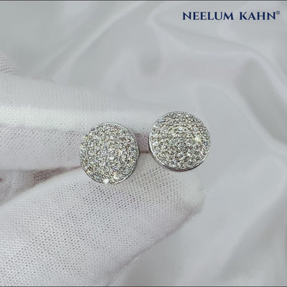 0.6*2Ct Moissanite Diamond S925 18K gold plated iced out Hip Hop studs for men & women