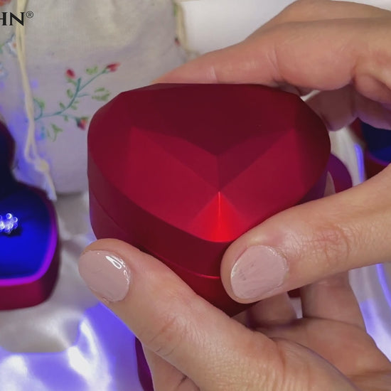LED Heart Shaped Ring Box