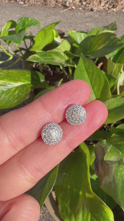 1.2 CTW Moissanite Stud Earrings (0.6 Ct Each) – D/VVS1, Iced-Out Hip Hop, Sterling Silver