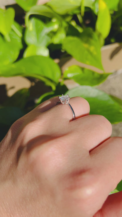 Certified 1Ct Moissanite Diamond Ring D/VVS1 Round Cut – 925 Sterling Silver with LED Ring Box