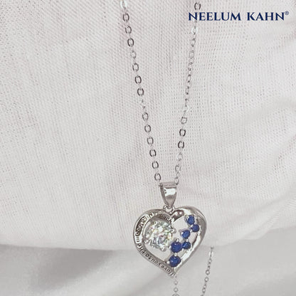 0.5ct Moissanite Heart Necklace | S925 Silver | VVS1 | 17.5" Chain